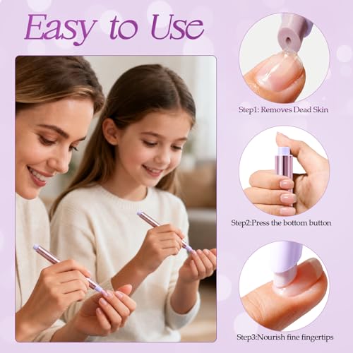 Babysun Cuticle Oil Pusher Pen - Press Type Ceramic Nail Care