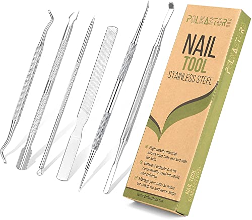6-Pack Ingrown Toenail Removal Tool Kit - Stainless Steel Pedicure Set