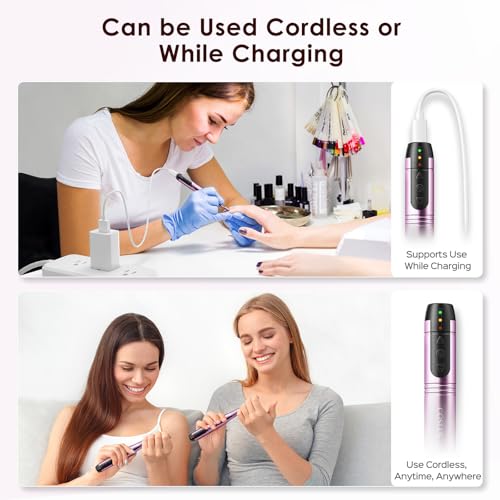 COSLUS C20 Cordless Nail Drill Machine | Electric Manicure Pedicure Kit