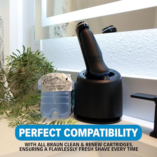 32oz Shaver Cleaning Solution & Easy Refill. Compatible with Braun Clean & Renew