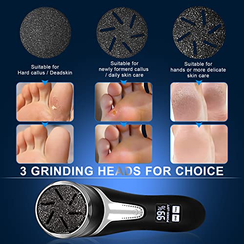 Electric Callus Remover with Vacuum - Rechargeable Foot File Kit
