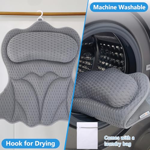 Bath Pillow for Tub with Neck & Back Support