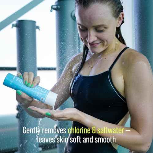 TRIHARD Chlorine Removal Body Wash, Protects and Hydrates Sensitive Skin from Pool and Ocean, Pool Essentials for Post Swim Chlorine Skin Protection (Pack of 2)