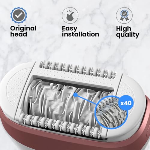 Replacement Epilator Head 81533164 Compatible with Braun Silk-?pil 7, Silk-?pil 9 and Xpressive | Extra Wide Epilation Head, White
