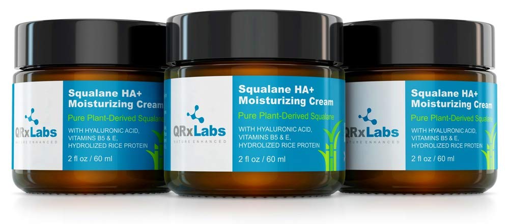 Pure Plant-Based Squalane HA+ Moisturizing Cream with Hyaluronic Acid – Organic ECOCERT Approved USDA Certified Squalane Derived from Sugarcane – Moisturizer For Face, Body & Skin - 2 fl / 60 ml