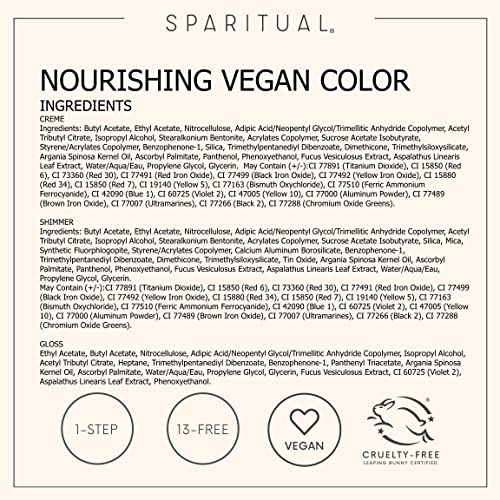 SpaRitual Nourishing Vegan Nail Color | Good Fortune 0.5 fl oz | One-Step Nail Polish Formula