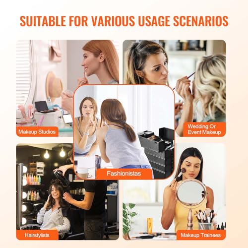 VEVOR 5-in-1 Professional Makeup Train Case Organizer for Women & Girls
