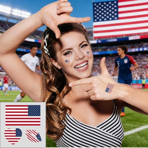 Red White & Blue Face Paint Sticks - Waterproof Sports Makeup