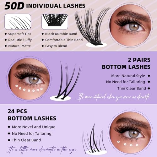B&Qaugen Eyelash Extension Kit - Upper & Bottom Lashes 10-18mm
