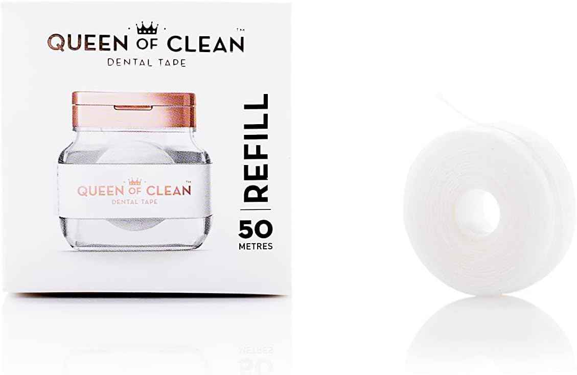 54 Yard of White Dental Floss Tape – Easy, Comfortable, Fun & Effective Flossing. PFAS-Free, Vegan-Friendly, Fresh Mint Flavour & Shred-Resistant. Seriously Good Floss