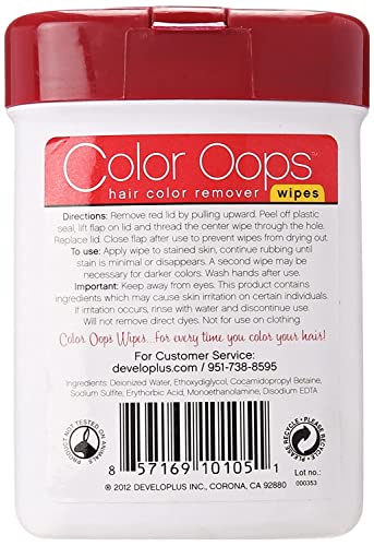 Color Oops Hair Dye Remover Wipes - 10 Count (2 Pack)