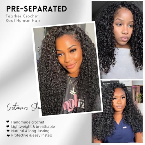 Burmese Curly Crochet Human Hair 120g - Knotless Pre-Separated