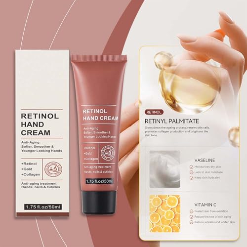 Retinol Hand Cream for Anti-Aging & Moisturizing Care - 50g