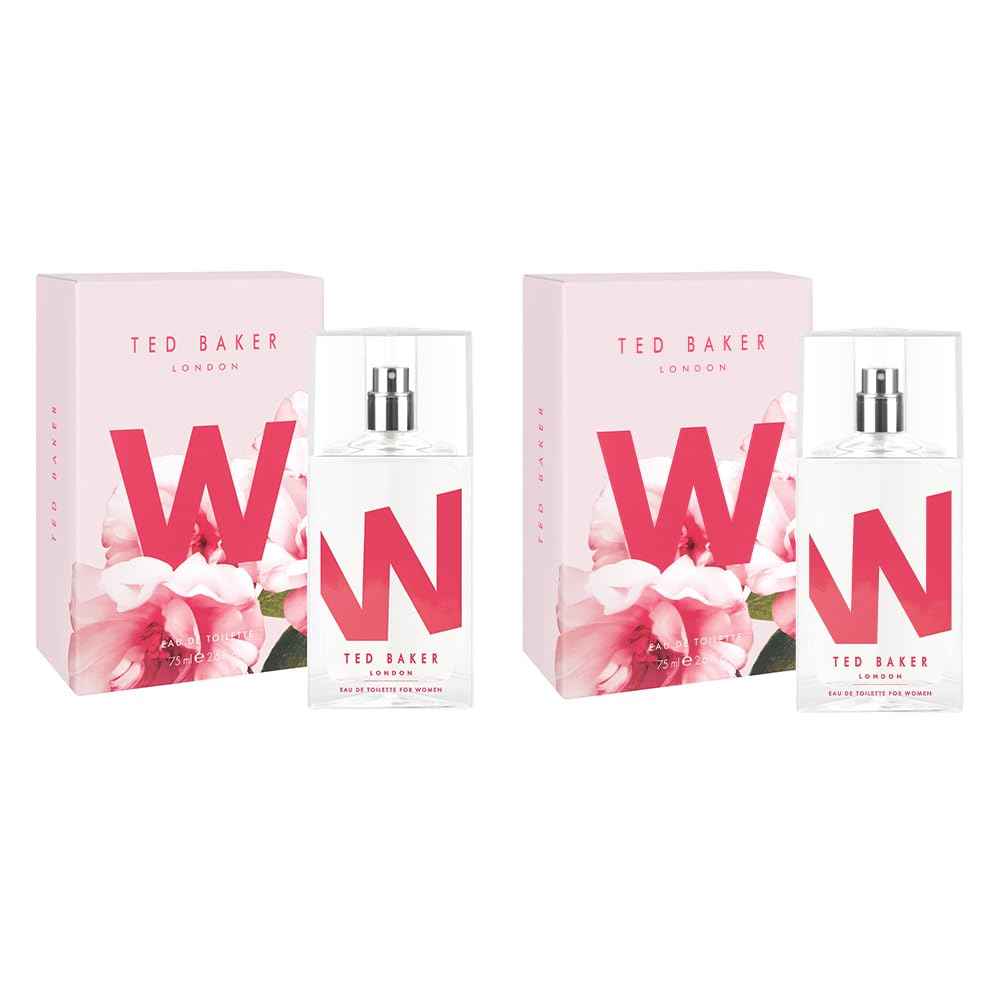 Ted Baker W EDT Duo Pack, Gentle and Sophisticated Fragrance, Fig Leaf, White Peony and African Violet Top Notes with Pink Orchid, Cassis and Raspberry Middle Notes, 2 x 2.54 fl oz