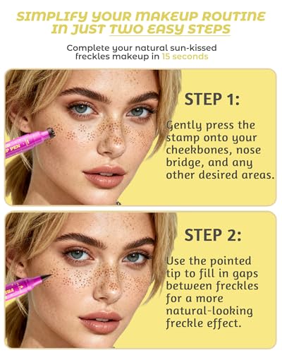 2-in-1 Faux Freckle Stamp Pen - Waterproof & Dual-Ended