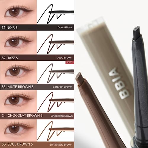 BBIA Last Auto Gel Eyeliner SLIM 5 Colors ? Ultra-Fine Waterproof Mechanical Gel Eye Liner Pencil Smudge-Proof Easy Drawing Smooth Gliding Texture Vegan Korean Eye Makeup (S2 JAZZ SLIM R)