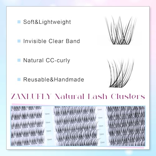 Wispy Cluster Lashes 180Pcs DIY Eyelash Extension 10-14MM