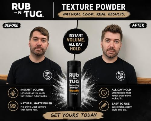Rub N Tug Texture Powder - Volumizing Hair Styling Powder with Matte Finish