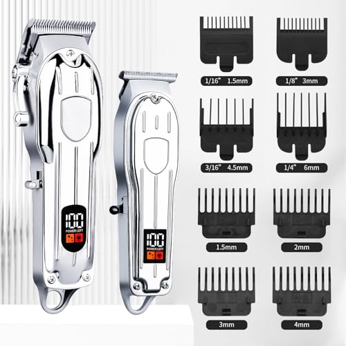 Professional Hair Clippers for Men - Cordless Beard Trimmer Set