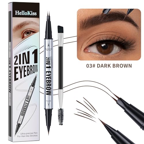 Microblading Eyebrow Pen 2-in-1 Waterproof Dark Brown