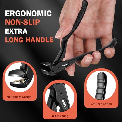 Long Handled Toenail Clippers for Seniors - Curved Head for Thick Nails