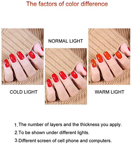 Vishine Nail Gel Polish, 15ml Soak Off Nail Gel Polish Nail Art Manicure Salon DIY at Home Long-lasting - Crimson Red 0.5 OZ