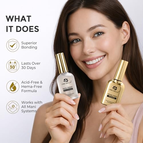 UNA GELLA Nail Dehydrator & Primer Set – Gel & Acrylic Prep