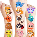 96 PCS Kawaii Animals Temporary Tattoos for Kids