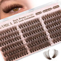 Yawamica Brown Fluffy Lash Clusters 100D Volume Wispy 10-18mm