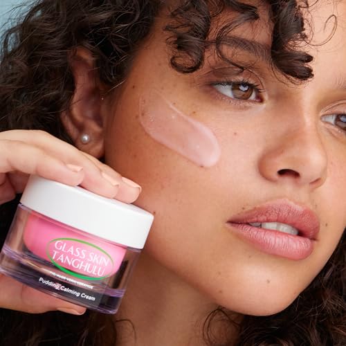 OLIVIAUMMA Glass Skin Tanghulu Fig Pudding Calming Cream - Korean Skin Care Moisturizer Face Cream for Barrier Repair & Hydration - Soothing korean moisturizer with Aloe Vera + Ceramide - 50g