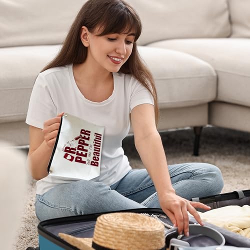Funny Pepper Makeup Bag - Canvas Zipper Cosmetic Organizer