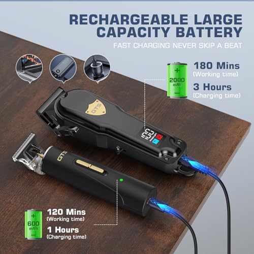GTSPro Hair Clippers for Men - Professional Trimmer Set with Accessories