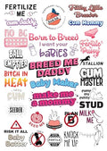 Breeding Kinky Temporary Tattoos - 29 Designs A4 Sheet