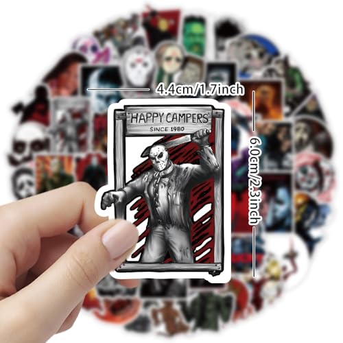 150 Unique Horror Stickers Pack - Waterproof Vinyl Decals for Gifts
