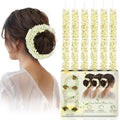 ZAINY 6 Pack White Mogra Gajra Hair Accessory