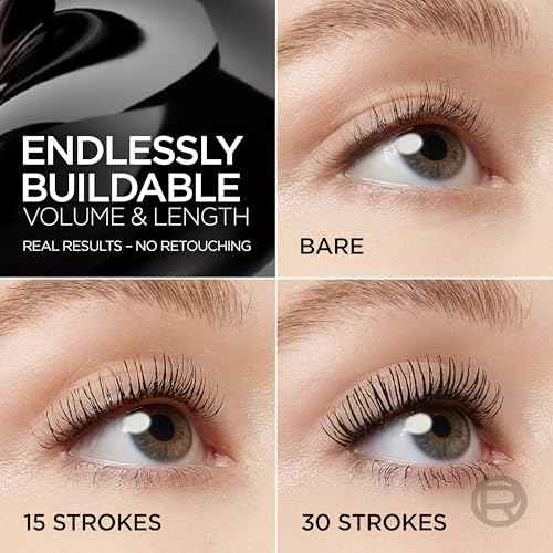 L'Oreal Paris Paradise Big Deal Mascara, Volumizing and Lengthening Formula, Buildable, Clump Resistant, Washable Blackest Black Mascara, 0.33 Fl Oz