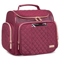 Tealari Wine Red Large Toiletry Bag for Travel, Water-Resistant Shower Caddy with Transparent Phone Pocket