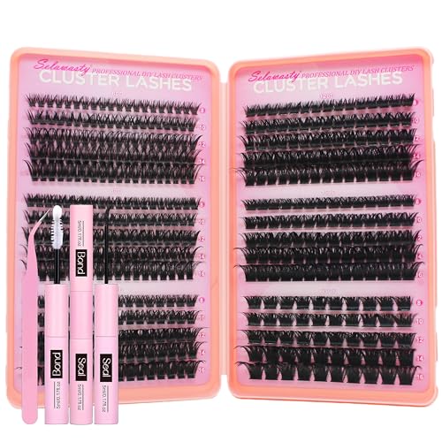 Cluster Lashes Kit 60D-200D with Bond & Seal - DIY Eyelash Extensions