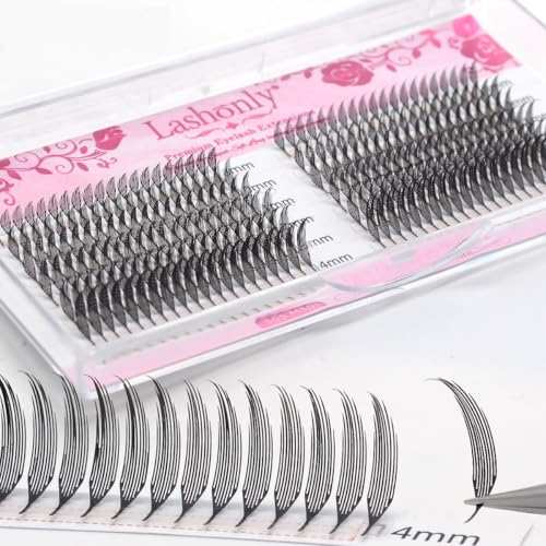 Spire Lash Premade Fans - Feathered Anime Lash Extensions 0.05C/D