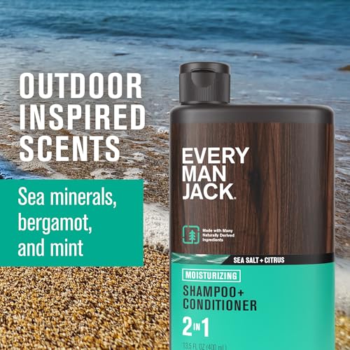 Every Man Jack, Shampoo 2 In 1 Sea Salt, 13.5 Fl Oz