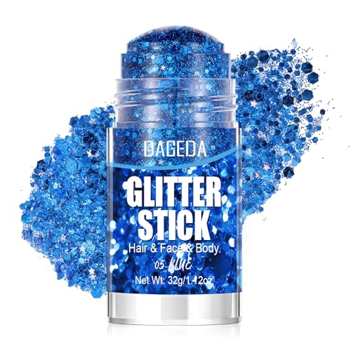 Blue Glitter Stick - 32G Holographic Shimmer Face & Body Makeup