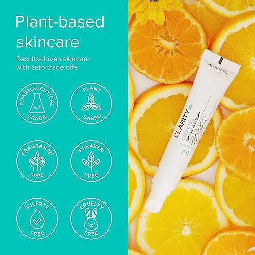 ClarityRx C-Results Natural Plant-Based Vitamin C Eye Cream for Dark Circles, Eye Bags, Puffiness & Wrinkles (0.5 oz)