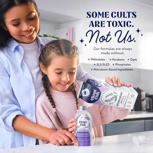 Cleancult Lavender Liquid Hand Soap Refill 32oz Pack of 2 - Moisturizing & Eco-Friendly