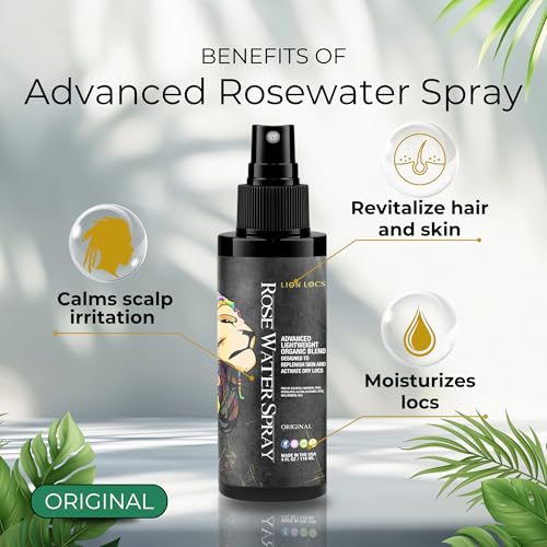 Lion Locs Rosewater Moisturizing Spray - Locs, Braids & Skin