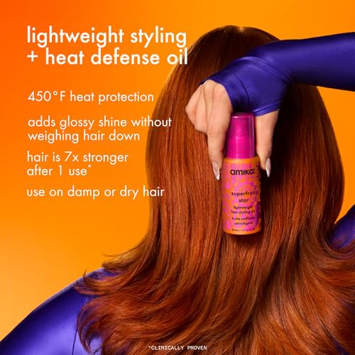 Amika Superfruit Star Heat Defense Oil - 7x Stronger Hair