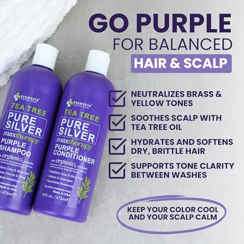 Purple Shampoo & Conditioner Set for Blonde Hair