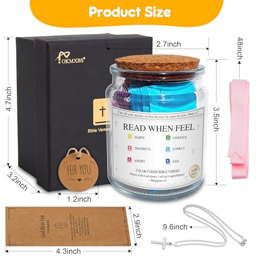 Bible Verse Jar with 108 Inspirational Verses for Emotions