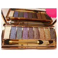 DISAAR BEAUTY 9 Colors Glitter Eyeshadow Eye Shadow Palette & Makeup Cosmetic Brush Set NEW (#04)