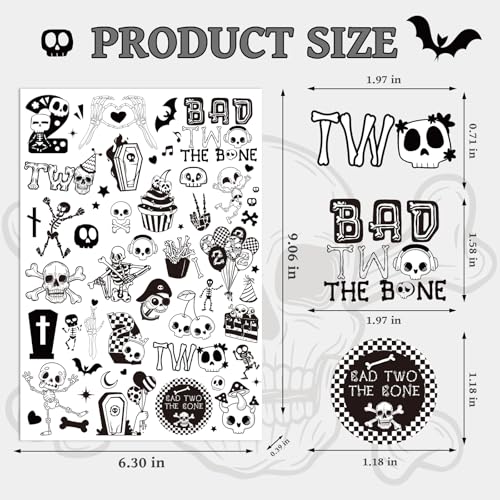 Bad 2 Bone Temporary Tattoo Stickers - 300+ Designs