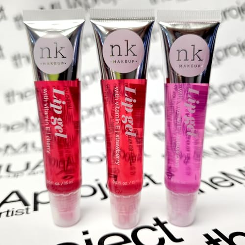 3-Pack Lip Gloss Bundle with Vitamin E - Cherry, Strawberry & Bubblegum